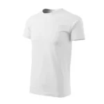 Tricou bărbați alb personalizat – croială versatilă, fundal curat pentru mesaje clare și impact vizual autentic