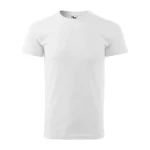 Tricou bărbați alb personalizat – față simplă din bumbac premium, fundal perfect pentru mesaje clare și designuri puternice