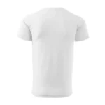 Tricou bărbați alb personalizat – vedere spate, design curat pentru personalizare completă și impact vizual maxim