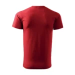 Tricou bărbați personalizat roșu – vedere din spate, croială masculină clară, material premium, fundal ideal pentru personalizare vizibilă