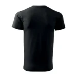Tricou personalizat bărbați negru – vedere spate, intensitate vizuală și fundal ideal pentru personalizare clară și durabilă