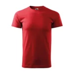 Tricou bărbați personalizat roșu – vedere din față, design simplu și puternic, material premium pentru personalizare clară