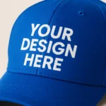 Șapcă personalizată albastru regal cu personalizare transfer termic alb – contrast elegant, vizibilitate maximă și design premium pentru branding corporatist sau stil casual modern