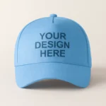 Șapcă personalizată albastru marin – fundal premium pentru logo-uri și mesaje elegante