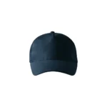 Șapcă personalizată albastru navy – mockup frontal pe fundal alb, fundal premium pentru logo alb sau auriu, personalizare prin transfer termic