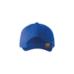 Șapcă personalizată albastru regal – vedere spate cu sistem de prindere reglabil metalic, croială unisex și material premium pentru personalizare durabilă