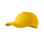 Șapcă galbenă personalizabilă – model lateral pentru imprimare și personalizare unică