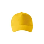 Șapcă galbenă simplă personalizabilă – fundal curat pentru logo-uri și texte contrastante