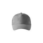 Șapcă gri pentru personalizare și imprimare – model simplu, fundal neutru, ideal pentru logo, text sau grafică personalizată
