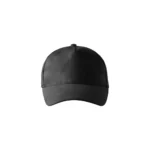 Șapcă personalizată neagră – mockup simplu pe fundal alb, fundal perfect pentru logo color, imprimare prin transfer termic