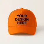 Șapcă portocalie personalizată – design creativ și grafică la alegere pentru impact vizual maxim