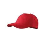 Șapcă personalizată roșie unisex – model simplu pentru imprimare logo sau text prin transfer termic, ideală pentru branding, campanii promoționale și cadouri corporate