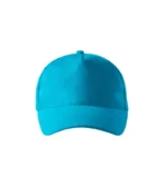 Șapcă turcoaz personalizabilă – model simplu, unisex, pregătit pentru imprimare prin transfer termic sau broderie