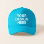 Șapcă personalizată turcoaz – model unisex, pregătită pentru orice grafică sau text contrastant