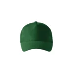 Șapcă verde închis pentru personalizat, vedere laterală, model simplu cu cozoroc curbat
