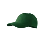 Șapcă verde închis personalizabilă, vedere din spate, sistem de prindere reglabil cu cataramă metalică