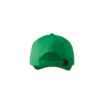 Șapcă verde pentru personalizat, vedere din spate cu sistem de prindere reglabil