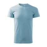 Tricou bărbați personalizat albastru deschis simplu – bază ideală pentru imprimare prin transfer termic și impact vizual clar