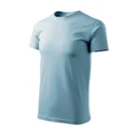 Tricou bărbați albastru deschis simplu – material bumbac premium, ideal pentru personalizare și imprimare logo sau text