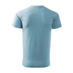 Tricou bărbați albastru deschis – vedere din spate, model simplu pentru personalizare logo sau text