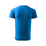 Tricou bărbați personalizat albastru – vizualizare spate, material premium pentru personalizare iRealPrint