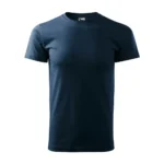 Tricou bărbați personalizat albastru navy – model simplu din bumbac premium, fundal ideal pentru personalizări vizibile și impact vizual puternic