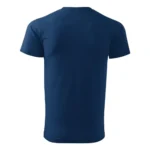 Tricou bărbați personalizat albastru nocturn – vedere spate, material rezistent și finisaj premium