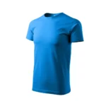Tricou bărbați albastru personalizabil – vizualizare laterală pentru design și personalizare iRealPrint