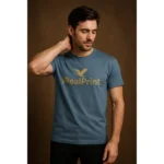 Tricou bărbați personalizat denim – stil urban premium, mesaj vizual clar iRealPrint și atitudine relaxată