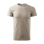 Tricou bărbați gri ice simplu din bumbac premium – față produs personalizabil pentru campanii și branding vizual
