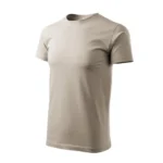 Tricou bărbați gri ice din bumbac premium – vedere din unghi dreapta pentru prezentare și personalizare