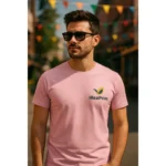 Tricou bărbați personalizat roz iRealPrint – stil smart, atitudine relaxată și rafinament masculin modern