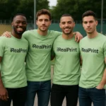 Tricou personalizat bărbați verde iarbă – grup masculin iRealPrint, energie pozitivă, stil activ și libertate vizuală