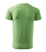 Tricou bărbați verde iarbă personalizat – vedere din spate, material natural și croială confortabilă pentru outfituri casual și active