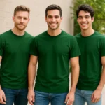 Tricou bărbați personalizat verde sticlă – grup prieteni, stil urban relaxat și vibe modern
