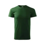 Tricou bărbați verde sticlă – vizualizare frontală clară, model simplu pentru personalizare premium