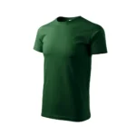 Tricou personalizat bărbați verde sticlă – vedere laterală, unghi dinamic pentru prezentarea detaliilor croiului