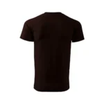 Tricou bărbați personalizat culoare cafea, vedere din spate, material premium pentru imprimare durabilă și branding vizual.