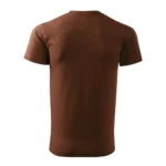 Tricou bărbați personalizat ciocolată – vedere spate, material bumbac premium, pregătit pentru imprimare și personalizare durabilă