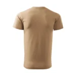Tricou bărbați personalizat crem – vedere spate, design simplu și fundal perfect pentru personalizare premium
