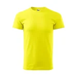 Tricou bărbați galben lămâie pentru personalizare unică – fundal luminos, vizibilitate maximă