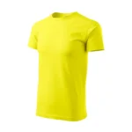 Tricou bărbați galben lămâie pentru personalizare cu mesaj clar și vizibilitate maximă