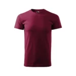 Tricou bărbați personalizat garnet – model simplu pentru personalizare, fundal roșu intens elegant