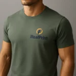 Tricou bărbați gri ardezie personalizat iRealPrint – design modern, mesaj clar și impact vizual premium