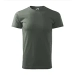 Tricou bărbați gri ardezie personalizat – model simplu, fundal neutru, ideal pentru personalizare clară și impact urban masculin