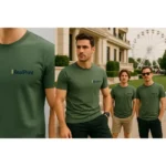 Tricou bărbați gri ardezie personalizat – look urban premium, grup masculin, stil modern și mesaj clar pentru branding personal