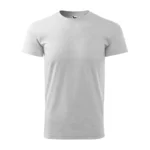 Tricou personalizat bărbați gri deschis – model simplu față, stil minimal și versatil pentru personalizare clară