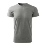 Tricou bărbați gri închis simplu – bază ideală pentru personalizare premium iRealPrint, campanii și branding vizual