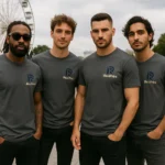 Tricouri bărbați gri metalic personalizate – grup de prieteni, stil urban și mesaj vizual puternic iRealPrint