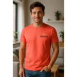 Tricou bărbați personalizat coral – design premium iRealPrint, expresie de energie, curaj și stil vibrant, look urban modern